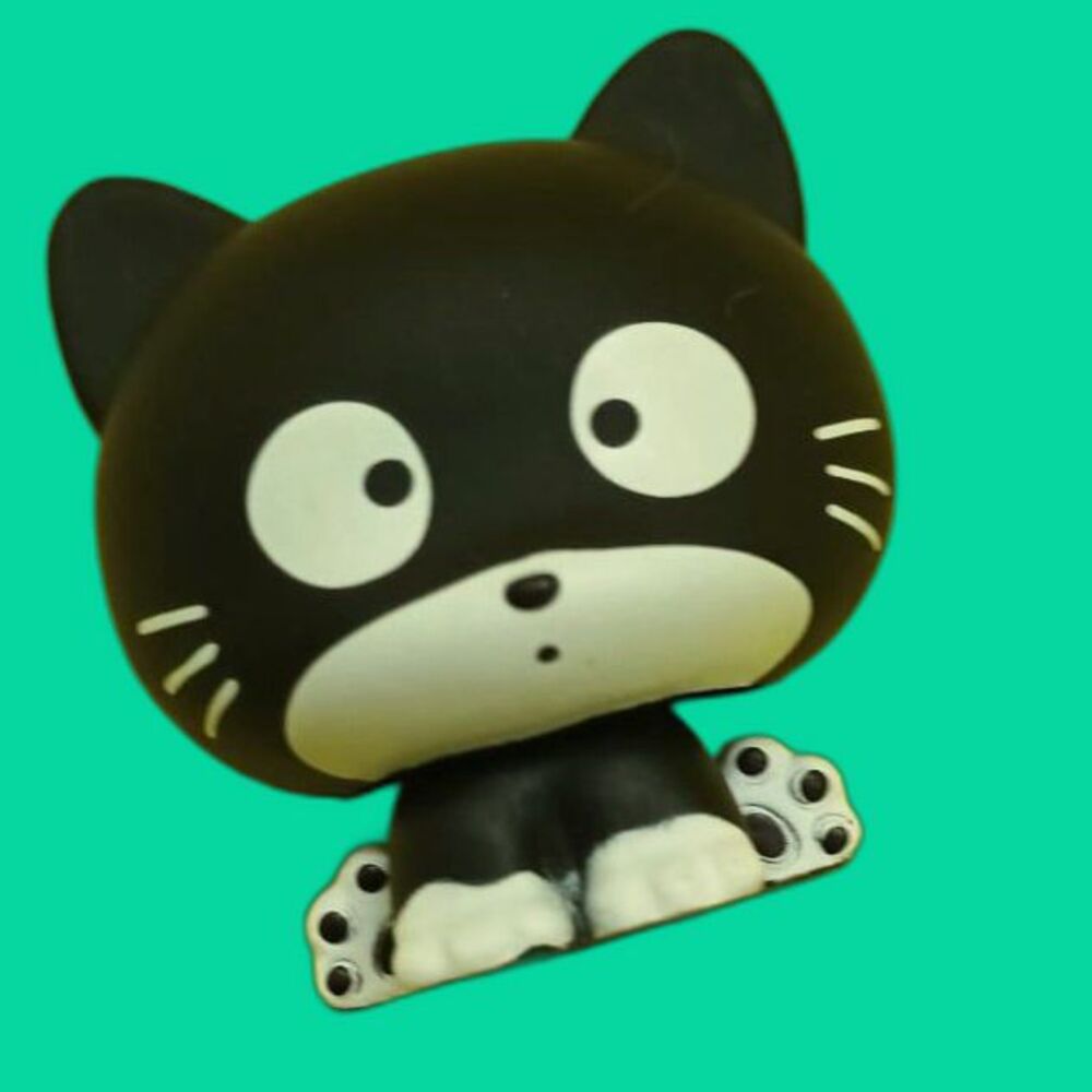 Tama and friends black cat Shaky head figurine